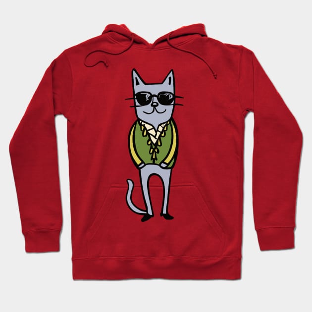 Meow-velous Cat Illustration: A Boho-Chic Tee for the Feline Fanatic Hoodie by Sorry Frog